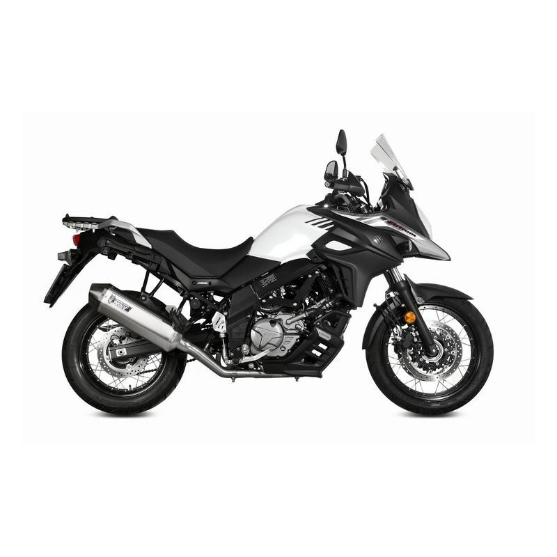 TERMINALE MIVV SPEED EDGE SUZUKI V-STROM 650 2017-2020, DEKAT ACCIAIO/CARBONIO