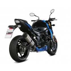 EXHAUST MIVV SUONO FOR SUZUKI GSX-S 750 2017-2020, APPROVED STEEL/CARBON