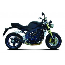 TERMINALE MIVV SUONO PER TRIUMPH SPEED TRIPLE 1050 2007-2010, DEKAT BLACK/CARBONIO PASSAGGIO BASSO