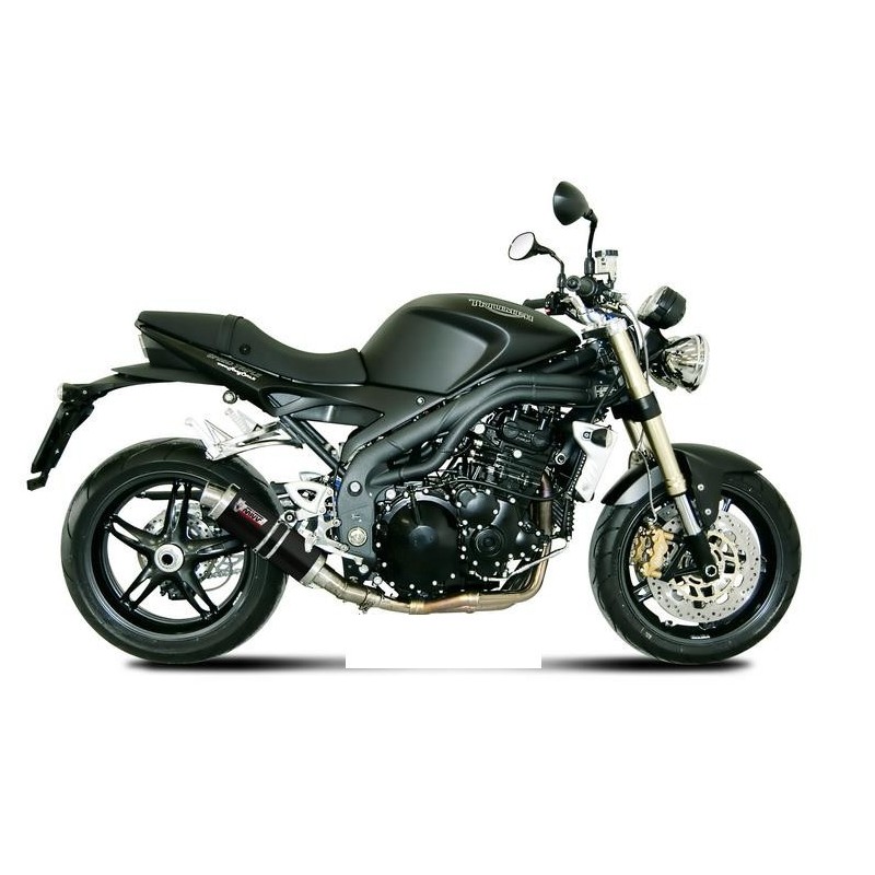 TERMINALE MIVV GP TRIUMPH SPEED TRIPLE 2007-2010, DEKAT BLACK PASSAGGIO BASSO