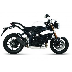 TERMINALE MIVV SUONO PER TRIUMPH SPEED TRIPLE 1050 2011-2015, OMOLOGATO BLACK/CARBONIO PASSAGGIO BASSO