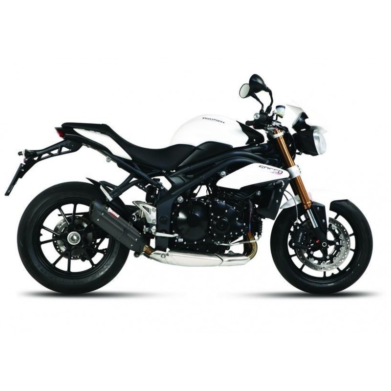 TERMINALE MIVV SUONO TRIUMPH SPEED TRIPLE 1050 2011-2015, OMOLOGATO BLACK/CARBONIO PASSAGGIO BASSO