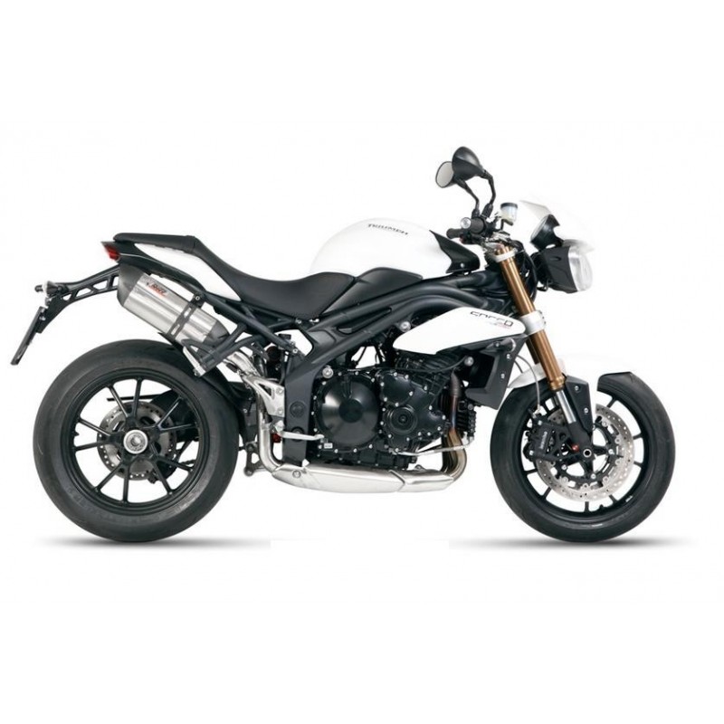 COPPIA TERMINALI MIVV SUONO TRIUMPH SPEED TRIPLE 1050 2011-2015, OMOLOGATI ACCIAIO/CARBONIO