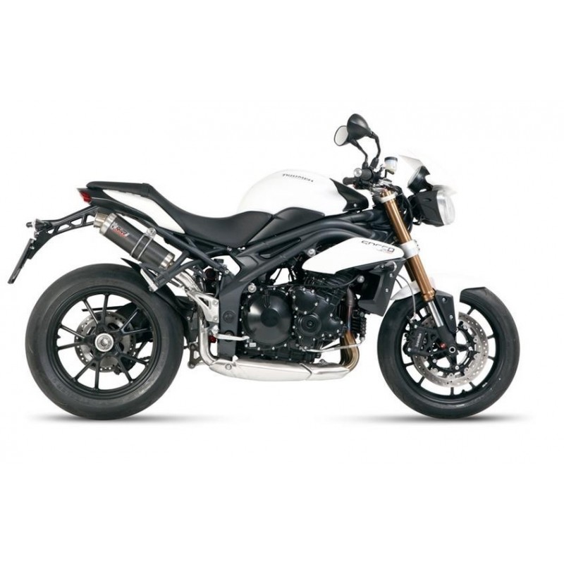 COPPIA TERMINALI MIVV GP TRIUMPH SPEED TRIPLE 1050 2011-2015, OMOLOGATI CARBONIO