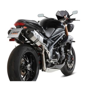COPPIA TERMINALI MIVV SPEED EDGE TRIUMPH SPEED TRIPLE 1050 2011-2015, OMOLOGATI ACCIAIO/CARBONIO