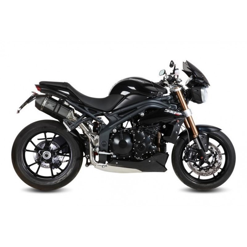 COPPIA TERMINALI MIVV SPEED EDGE TRIUMPH SPEED TRIPLE 1050 2011-2015, OMOLOGATI BLACK