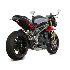 TERMINALE MIVV GP TRIUMPH SPEED TRIPLE R 2016-2018, OMOLOGATO BLACK PASSAGGIO BASSO