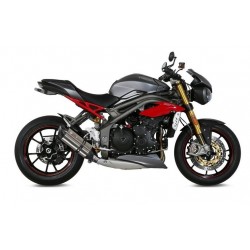 TERMINALE MIVV SUONO PER TRIUMPH SPEED TRIPLE R 2016-2018, OMOLOGATO ACCIAIO/CARBONIO PASSAGGIO BASSO