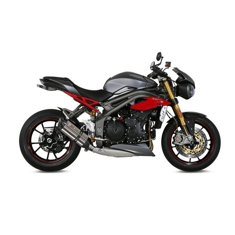 TERMINALE MIVV SUONO TRIUMPH SPEED TRIPLE R 2016-2018, OMOLOGATO ACCIAIO/CARBONIO PASSAGGIO BASSO