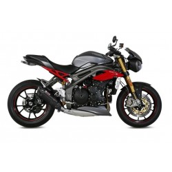 TERMINALE MIVV SUONO PER TRIUMPH SPEED TRIPLE R 2016-2018, OMOLOGATO BLACK/CARBONIO PASSAGGIO BASSO