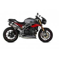 COPPIA TERMINALI MIVV SPEED EDGE PER TRIUMPH SPEED TRIPLE R 2016-2018, OMOLOGATI ACCIAIO/CARBONIO