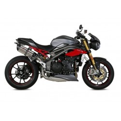 COPPIA TERMINALI MIVV SUONO PER TRIUMPH SPEED TRIPLE R 2016-2018, OMOLOGATI ACCIAIO/CARBONIO