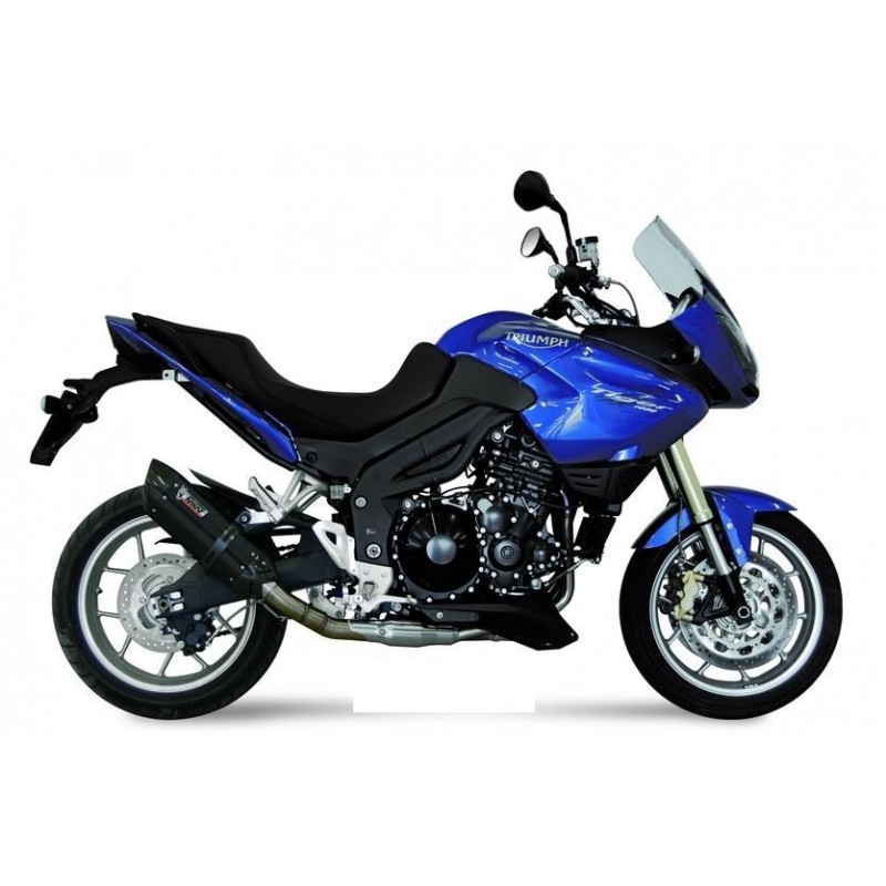 EXHAUST MIVV SUONO TRIUMPH TIGER 1050 2007-2015, DEKAT BLACK/CARBON LOW PASS