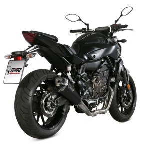 IMPIANTO DI SCARICO COMPLETO MIVV DELTA RACE YAMAHA MT-07 2014-2020, DEKAT BLACK/CARBONIO ALTO