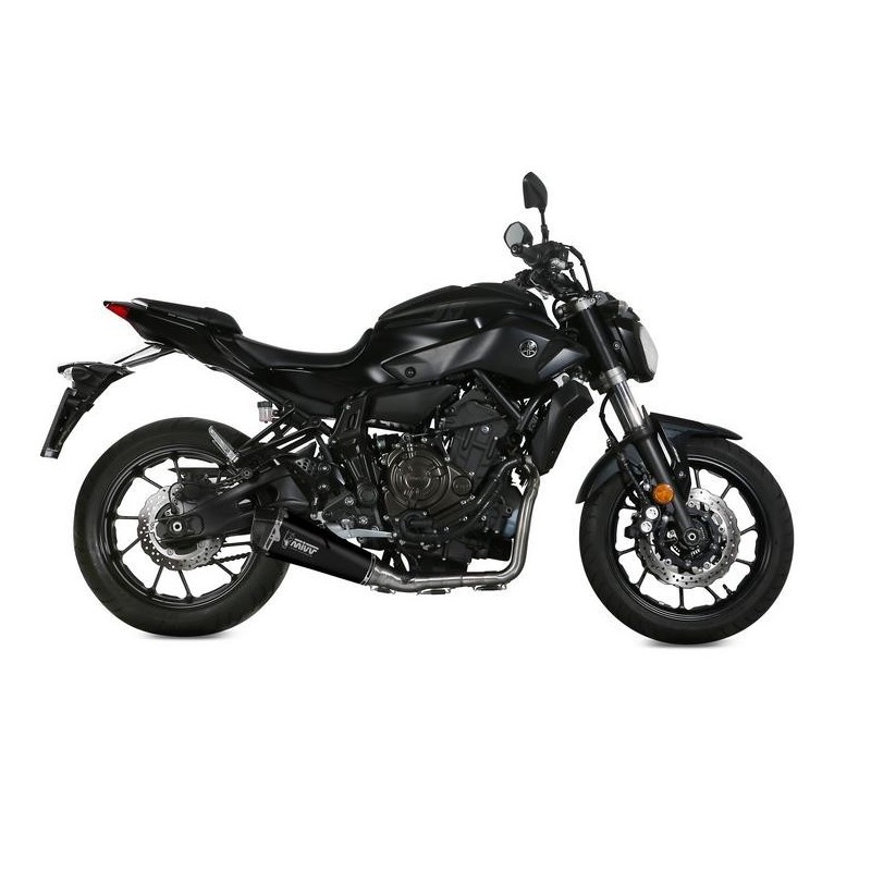 IMPIANTO DI SCARICO COMPLETO MIVV DELTA RACE YAMAHA MT-07 2014-2020, DEKAT BLACK/CARBONIO