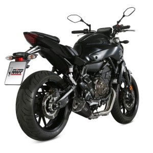 IMPIANTO DI SCARICO COMPLETO MIVV DELTA RACE YAMAHA MT-07 2014-2020, DEKAT BLACK/CARBONIO