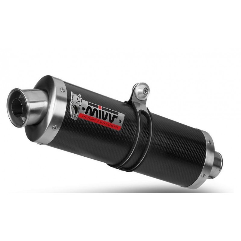 COPPIA TERMINALI MIVV OVALE YAMAHA TDM 900 2002-2013, DEKAT CARBONIO