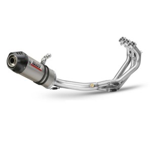 IMPIANTO DI SCARICO COMPLETO MIVV OVALE YAMAHA TRACER 900 2015-2020, DEKAT TITANIO/CARBONIO