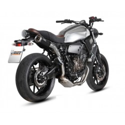 COMPLETE EXHAUST SYSTEM MIVV GHIBLI FOR YAMAHA XSR 700 2016-2020, DEKAT BLACK HIGH PASS