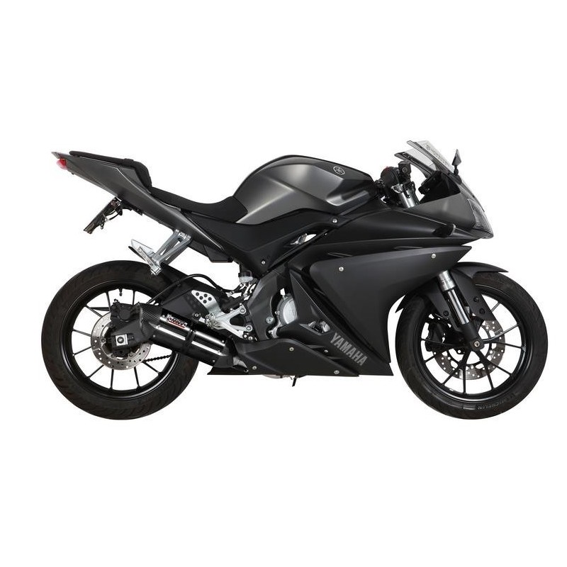 IMPIANTO DI SCARICO COMPLETO MIVV SUONO YAMAHA YZF-R 125 2014-2018, DEKAT BLACK/CARBONIO