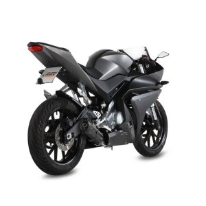IMPIANTO DI SCARICO COMPLETO MIVV SUONO YAMAHA YZF-R 125 2014-2018, DEKAT BLACK/CARBONIO