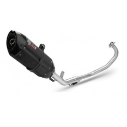 COMPLETE EXHAUST SYSTEM MIVV SUONO FOR YAMAHA YZF-R 125 2014-2018, DEKAT BLACK/CARBON