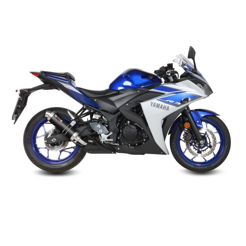 EXHAUST MIVV GP YAMAHA YZF-R3 2015-2018, APPROVED CARBON