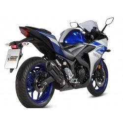 EXHAUST MIVV SUONO YAMAHA YZF-R3 2015-2018, APPROVED BLACK/CARBON