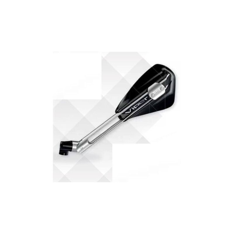 PAIR OF FAR VIPER 1 UNIVERSAL REAR-VIEW MIRRORS FOR NAKED MOTORCYCLES, BLACK, APPROVED