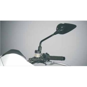 PAIR OF FAR UNIVERSAL REAR-VIEW MIRRORS FOR NAKED MOTORCYCLES, BLACK