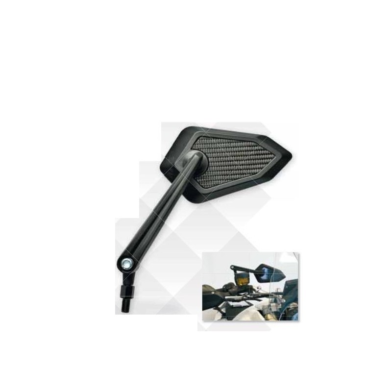 COPPIA SPECCHIETTI FAR UNIVERSALI PER MOTO NAKED, NERO