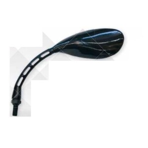 PAAR UNIVERSAL FAR REARVIEW SPIEGEL FÜR NACKTE MOTORRÄDER, GLÄNZENDE, SCHWARZ