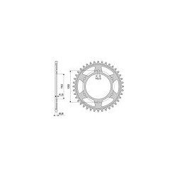 CORONA DE ACERO PARA CADENA 530 SUZUKI GSX-R 1000 2009-2016