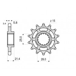 STEEL FRONT SPROCKET FOR 520 CHAIN APRILIA SHIVER 900 2017-2020