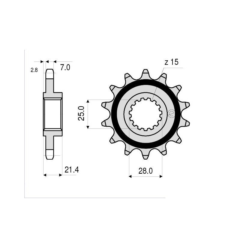 STEEL FRONT SPROCKET FOR 525 CHAIN APRILIA DORSODURO 900 2017-2020