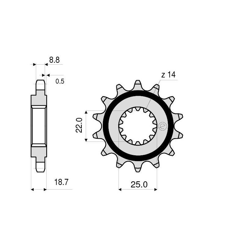 PIÑON DE ACERO PARA CADENA 50 DUCATI MULTISTRADA 1260/S 2018-2020