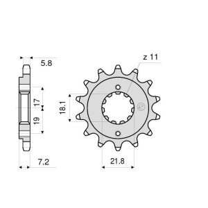 STEEL FRONT SPROCKET FOR 520 CHAIN HONDA CBR 300 R 2014-2019