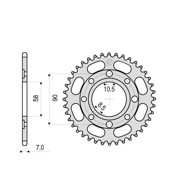 STEEL REAR SPROCKET FOR 428 CHAIN HONDA CBR 125 R 2011-2018