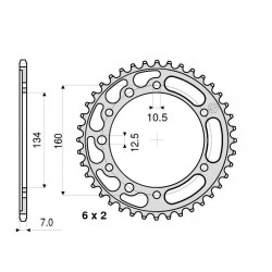 CORONA IN ACCIAIO PER CATENA 525 HONDA CBR 1000 RR SP2 2017-2018