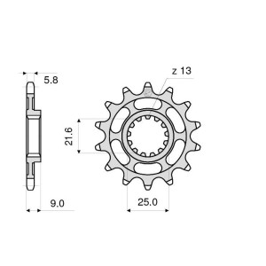 STEEL FRONT SPROCKET FOR 520 CHAIN KAWASAKI Z 1000 R 2017-2019