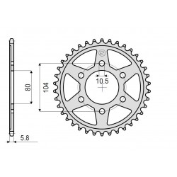 ALUMINIUM REAR SPROCKET FOR 520 CHAIN KAWASAKI Z 1000 R 2017-2019