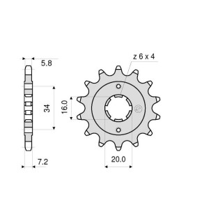 PIÑON DE ACERO PARA CADENA 520 KTM DUKE 125 2011-2020