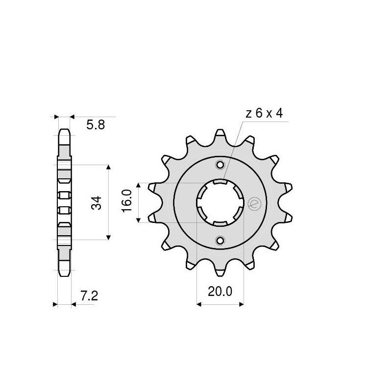 PIGNONE IN ACCIAIO PER CATENA 520 KTM DUKE 125 2011-2020