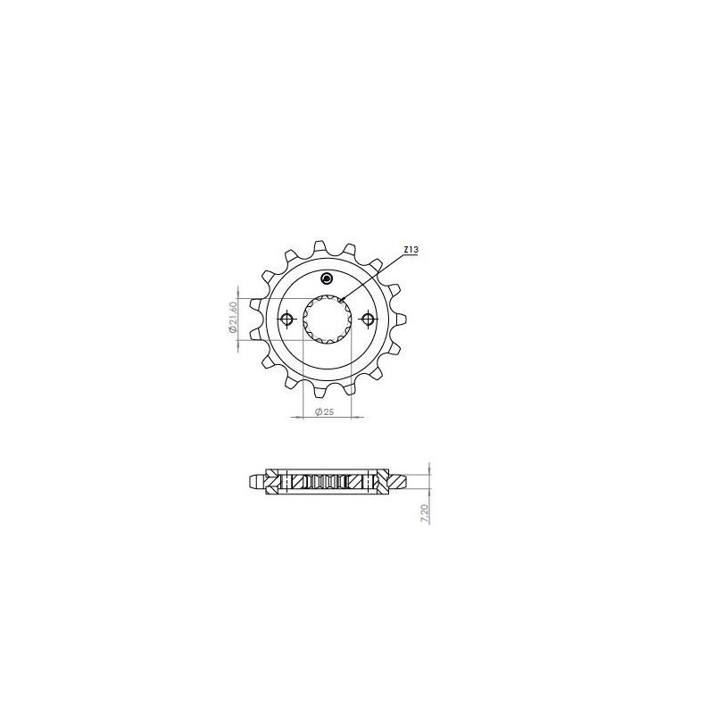 STEEL FRONT SPROCKET FOR 525 CHAIN SUZUKI GSX-S 750 2017-2020