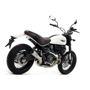 TERMINALE ARROW PRO-RACE DUCATI SCRAMBLER CLASSIC 800 2015-2018, ACCIAIO, CATALIZZATO