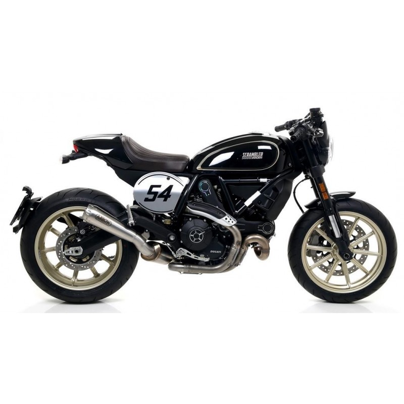 TERMINALE ARROW PRO-RACE DUCATI SCRAMBLER CAFE RACE 2017-2018, ACCIAIO, CATALIZZATO