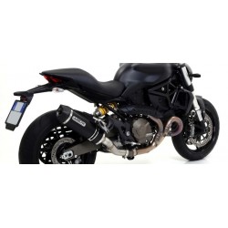 ARROW RACE-TECH EXHAUST DUCATI MONSTER 821 2014-2017, DARK ALUMINUM/CARBON, CATALYTIC