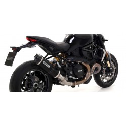 ARROW RACE-TECH EXHAUST DUCATI MONSTER 1200 R 2016-2019, DARK ALUMINUM/CARBON, CATALYTIC