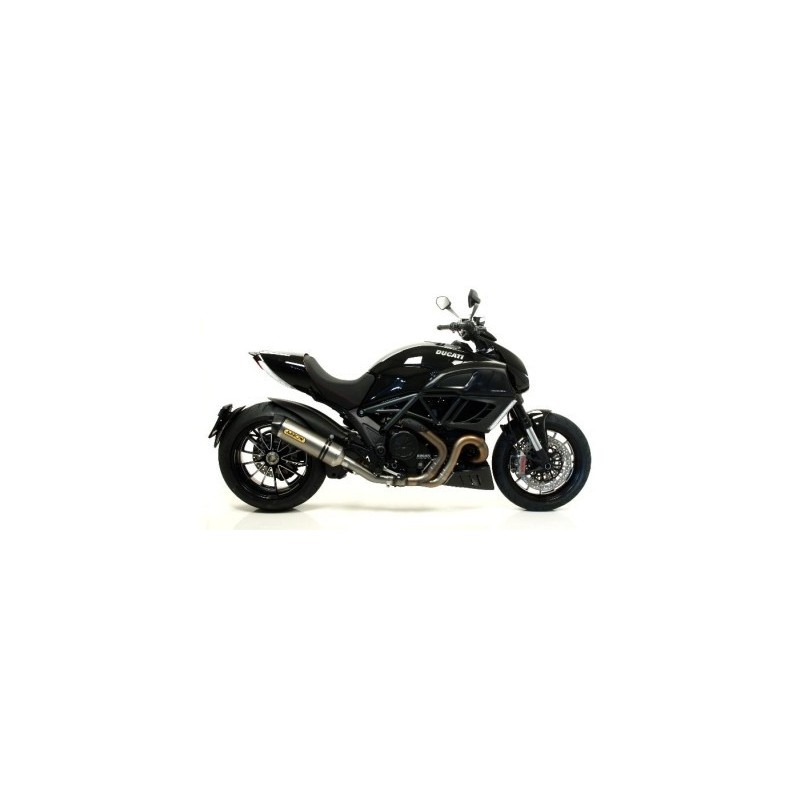 TERMINALE ARROW RACE-TECH DUCATI DIAVEL 1200 2011-2018, TITANIO/CARBONIO, CATALIZZATO