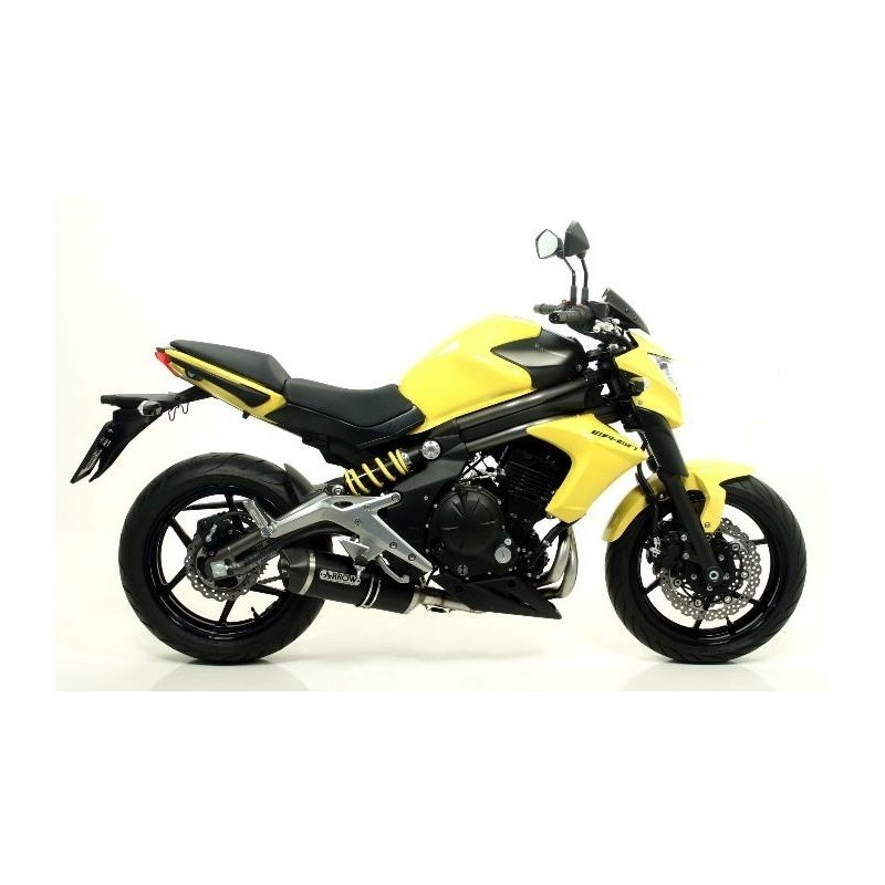 IMPIANTO DI SCARICO COMPLETO ARROW RACE-TECH KAWASAKI ER-6F 2012-2016, ALLUMINIO DARK/CARBONIO, CATALIZZATO